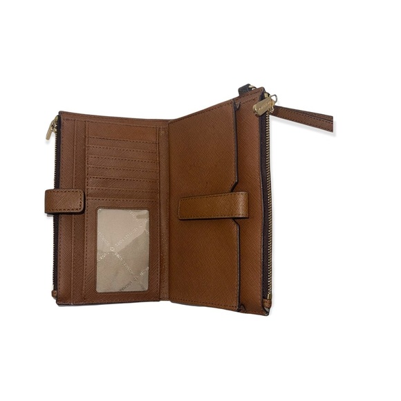 MICHAEL KORS Brown Signature MK Pattern Duffel Satchel & Double Zip Wallet - Picture 15 of 16